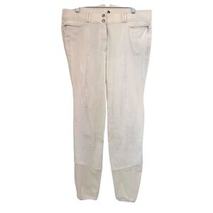 Horze‎ Equestrian Women White Riding Pants Breeches Full Seat 32 Horseback READ
